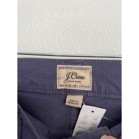 NWT J. Crew Size 30/30 484 Slim-fit garment-dyed five-pocket pant In Dusty Navy - Picture 7 of 10